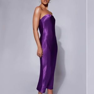 COPY - NWT Meshki Satin Midi Dress